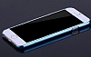 Joyroom iPhone 6 Plus / 6S Plus Mavi Metalik Kenarl effaf Rubber Klf - Resim 7