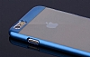 Joyroom iPhone 6 Plus / 6S Plus Mavi Metalik Kenarl effaf Rubber Klf - Resim 8