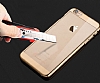 Joyroom iPhone 6 Plus / 6S Plus Gold Metalik Kenarl effaf Rubber Klf - Resim: 5