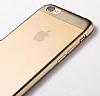 Joyroom iPhone 6 Plus / 6S Plus Gold Metalik Kenarl effaf Rubber Klf - Resim: 9