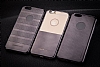 Joyroom iPhone 6 Plus / 6S Plus Nokta Desenli Dark Silver Rubber Klf - Resim: 1