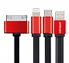 Joyroom Apple & Lightning & Micro USB Krmz Ksa arj Kablosu 138cm - Resim: 9