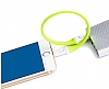 Joyroom Micro USB Beyaz Anahtarlk Kablo 18cm - Resim 1