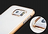 Joyroom Samsung Galaxy S6 Edge Metalik Gold Kenarl Kristal Klf - Resim: 3