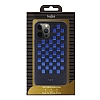 Kajsa iPhone 12 Pro Max 6.7 in Preppie Spotlight Woven Mavi Rubber Klf - Resim: 3