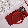Kajsa iPhone 12 Pro Max 6.7 in Splendid Morandi Ring Krmz Rubber Klf - Resim: 1