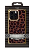 Kajsa iPhone 13 Pro Glamorous Leopar Kahverengi Rubber Klf - Resim: 4
