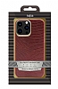 Kajsa Preppie iPhone 13 Pro Gerek Krmz Deri Klf - Resim 3