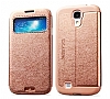 Kalaideng Samsung i9500 Galaxy S4 Standl Pencereli Bakr Rengi Deri Klf - Resim 5