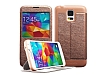 Kalaideng Samsung i9600 Galaxy S5 Standl Pencereli Bakr Deri Klf - Resim: 12
