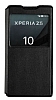 Kalaideng Sony Xperia Z5 Pencereli Standl Siyah Deri Klf - Resim 11