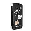 Karl Lagerfeld iPhone X / XS Czdanl Kapakl Siyah Deri Klf - Resim 2