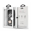 Karl Lagerfeld iPhone X / XS Czdanl Kapakl Siyah Deri Klf - Resim: 7