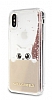 Karl Lagerfeld iPhone XS Max Kedili Rose Gold Sulu Simli Silikon Klf - Resim: 2