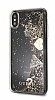 Guess iPhone XS Max Sulu Simli Gold Silikon Klf - Resim 3