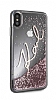 Karl Lagerfeld iPhone XS Max Sulu Simli Rose Gold Klf - Resim 1