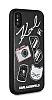 Karl Lagerfeld iPhone XS Max Siyah Deri Rubber Klf - Resim: 3