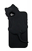 Kiki iPhone 4 / 4S Siyah Kedili Silikon Klf - Resim: 1