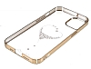 Kingxbar iPhone 13 Swarovski Tal Kalpli Kristal Gold Klf - Resim 4