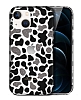 Kingxbar iPhone 13 Swarovski Taşlı Kristal Siyah Leopar Kılıf - Resim: 1