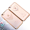 Kingxbar iPhone 7 / 8 Gold Kalpli Tal Kristal Klf - Resim: 1