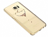 Kingxbar Samsung Galaxy Note FE Kalp Tal Kristal Klf - Resim 1