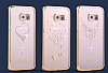 Kingxbar Samsung Galaxy S6 Edge Gold Kenarl Kalp Tal Kristal Klf - Resim: 8