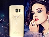 Kingxbar Samsung Galaxy S7 Damla Tal Kristal Gold Klf - Resim: 3