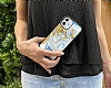 Dafoni Glossy iPhone 12 Pro Max 6.7 inç Kişiye Özel Harfli Simli Gold Mermer Kılıf - Resim: 1