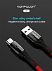 Konfulon S91 Krmz Ledli Micro USB Data Kablosu 1m - Resim 4