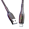 Konfulon S92 Ledli Krmz Lightning USB Data Kablosu 1m - Resim: 3