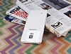 Samsung N9100 Galaxy Note 4 Beyaz Silikon Kenarl effaf Rubber Klf - Resim 3