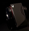 Sony Xperia Z3 Plus Desenli Siyah Silikon Klf - Resim: 1