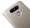 LG G5 Uyku Modlu Pencereli Silver Deri Klf - Resim: 1