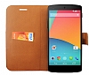 LG Google Nexus 5 Halka Desenli Standl Czdanl Deri Klf - Resim 1