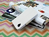 LG Google Nexus 5 Standl nce Kapakl Beyaz Deri Klf - Resim: 2