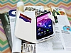 LG Google Nexus 5 Standl nce Kapakl Beyaz Deri Klf - Resim: 3