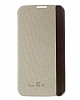 LG K10 Pencereli nce Yan Kapakl Gold Klf - Resim 3