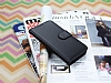 LG L70 Czdanl Yan Kapakl Siyah Deri Klf - Resim 2