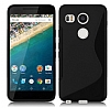 LG Nexus 5X Desenli Siyah Silikon Klf - Resim: 1