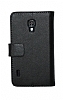 LG Optimus L7 2 Czdanl Standl Deri Klf Siyah - Resim 2