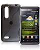 LG P920 Optimus 3D Desenli Siyah Silikon Klf