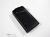 LG P970 Optimus Black Siyah Kapakl Deri Klf - Resim 2