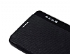 LG Stylus 2 Pencereli nce Yan Kapakl Siyah Klf - Resim 3