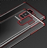 LIGKUS Samsung Galaxy S9 Krmz Kenarl effaf Silikon Klf - Resim 3