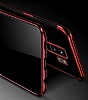 LIGKUS Samsung Galaxy S9 Lacivert Kenarl effaf Silikon Klf - Resim 5
