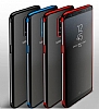 LIGKUS Samsung Galaxy S9 Krmz Kenarl effaf Silikon Klf - Resim: 1