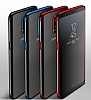 LIGKUS Samsung Galaxy S9 Plus Lacivert Kenarl effaf Silikon Klf - Resim 3
