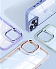 Lux Metal Serisi iPhone 13 Pro Max Mat Yeil Kenarl effaf Silikon Klf - Resim: 5