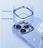 Lux Metal Serisi iPhone 13 Pro Max Mat Yeil Kenarl effaf Silikon Klf - Resim: 4
